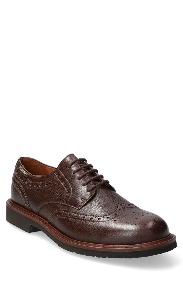 メフィスト メンズ シューズ ウィングチップ ダービー Mephisto Max Wingtip Derby Chestnut Gipsi