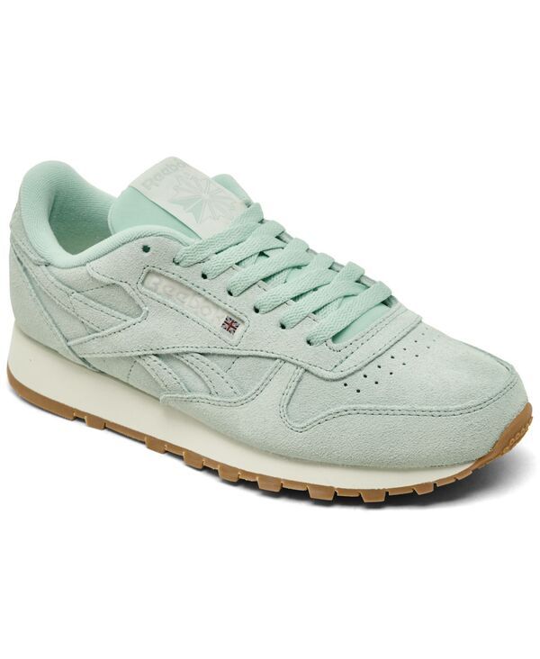 【送料無料】 リーボック レディース スニーカー シューズ Womens Classic Leather Suede Casual Sneakers from Finish Line Teal Cha