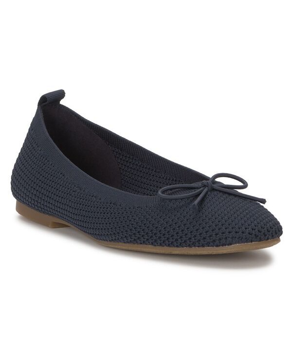 【送料無料】 ラッキーブランド レディース スリッポン・ローファー シューズ Womens Taneric Bow SlipOn Ballet Flats Navy Blazer Knit