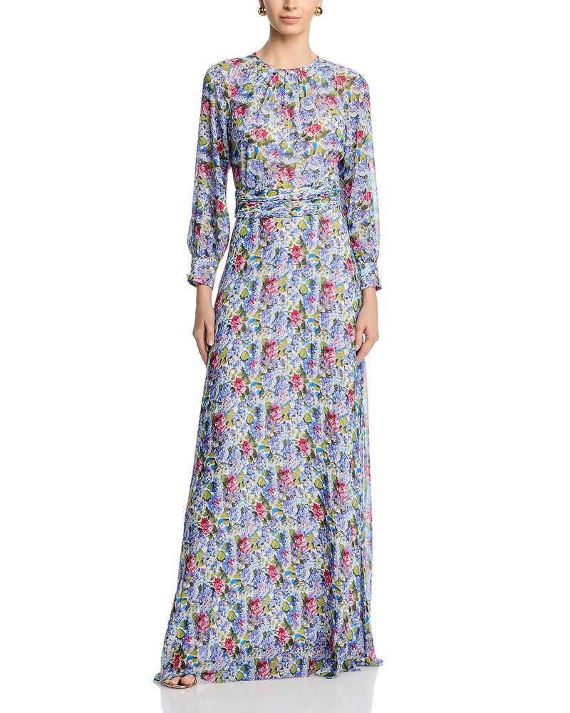 テリジョンバイリッキーフリーマン レディース トップス ワンピース シフォン プリーツ Teri Jon by Rickie Freeman Chiffon Long Sleeve Pleated G