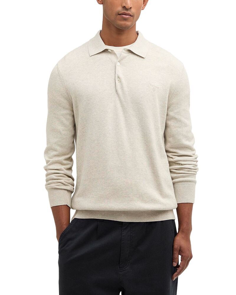 バブアー メンズ トップス ポロシャツ ニット Barbour Pima Knit Polo Shirt Neutral
