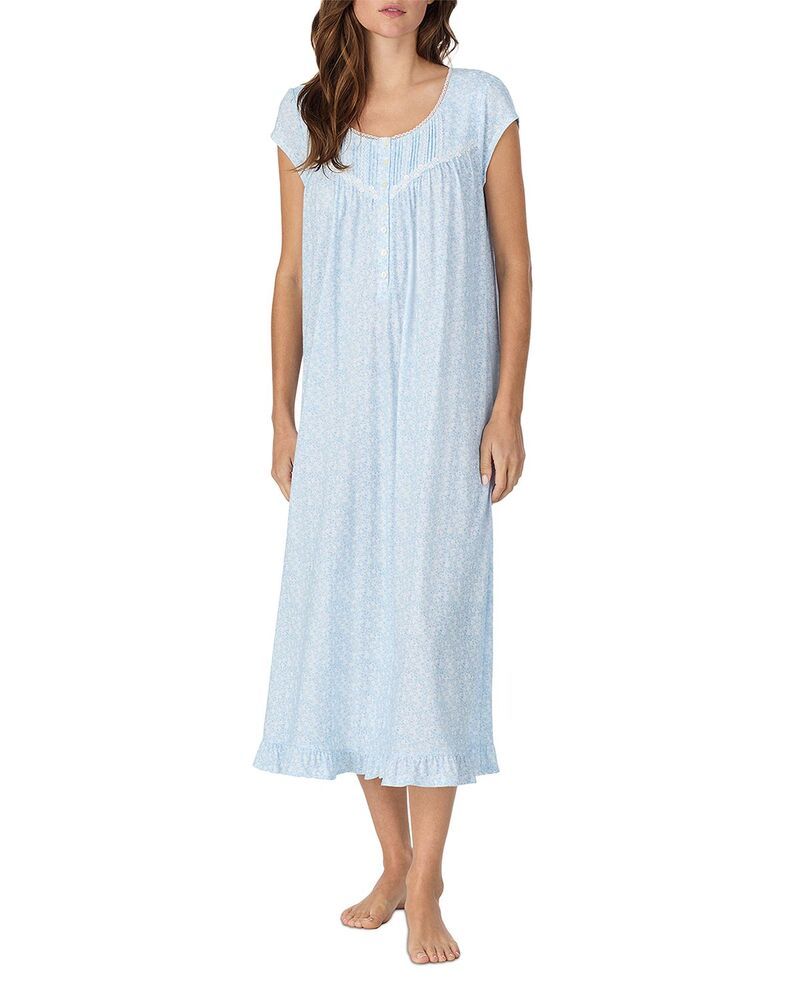 エイレーンウェスト レディース トップス ワンピース ジャージー Eileen West Long Jersey Nightgown Aqua Griditsy アクア