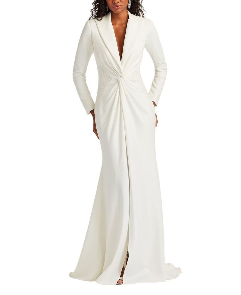 タダシショージ レディース トップス ワンピース Tadashi Shoji Nicolette TwistFront Gown Ivory アイボリー