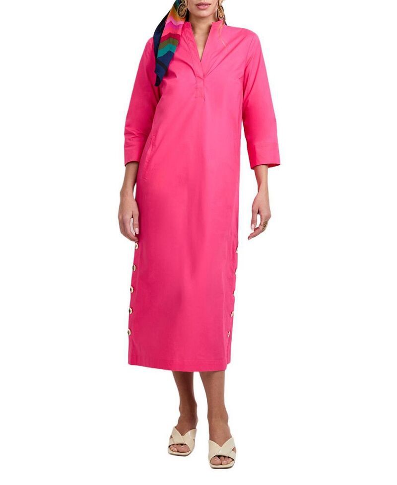 トリーナターク レディース トップス ワンピース キャップ ケープ Trina Turk Capella Dress Magenta Milano マゼンタ