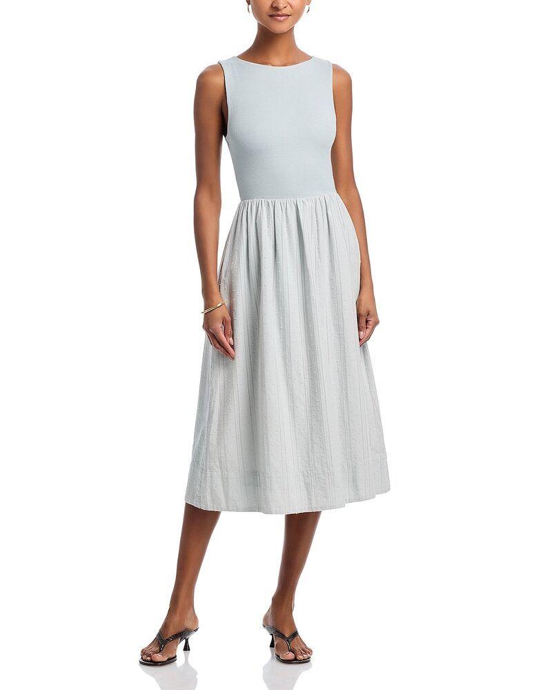 ベラダール レディース トップス ワンピース ミディ Bella Dahl Mixed Media Midi Dress Minted Sage セージ