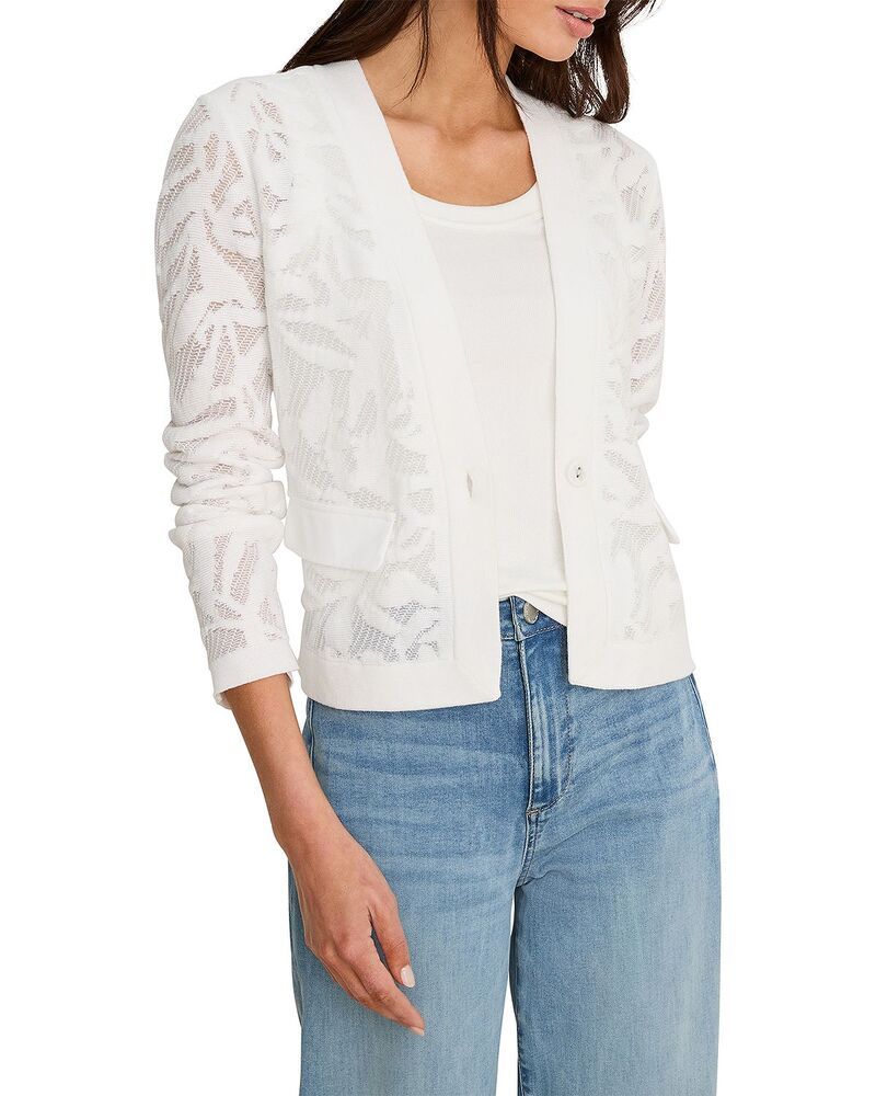 ニックプラスゾーイ レディース アウター ジャケット・ブルゾン レース NICZOE Garden Lace Jacket Paper White ホワイト