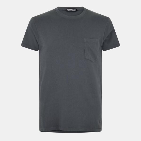 トム・フォード メンズ トップス ポロシャツ コットン Tom Ford Mens Cotton Classic Fit Short Sleeve Polo Shirt Light Charcoal