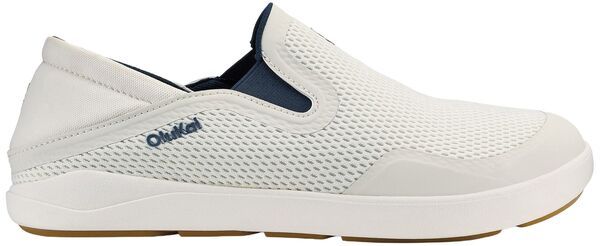 オルカイ メンズ シューズ スニーカー メッシュ OluKai Mens Moku Slipon Meshoes White SandTrench Blue ホワイト