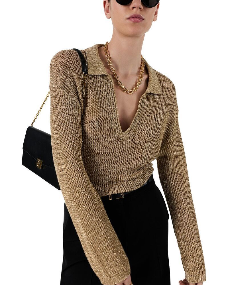 ジェラルド・ダレル レディース トップス ポロシャツ Gerardarelailah Polo Collar Pullover Gold ゴールド