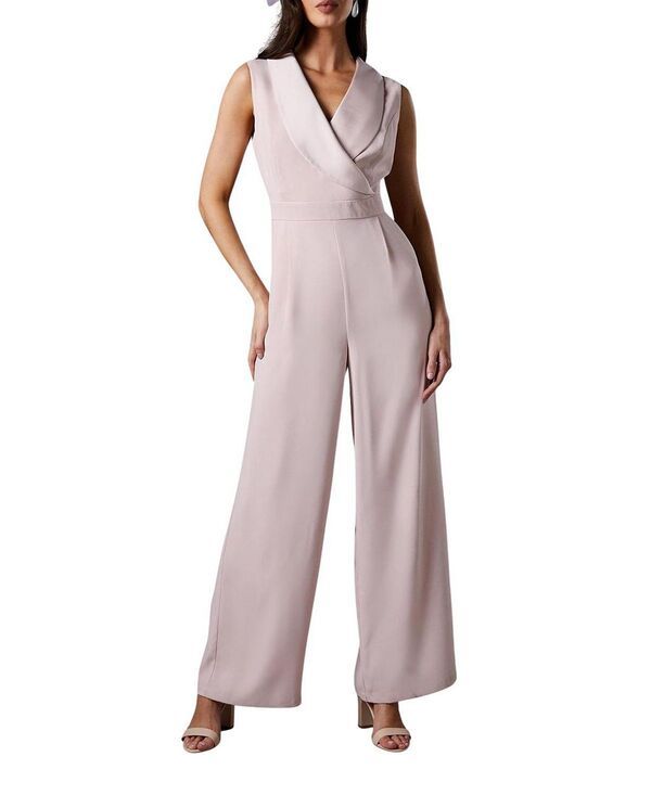 コースト レディース トップス ジャンプスーツ ワイドレッグ Vネックレープ Coast Crepe VNeck Wrap Wide Leg Jumpsuit Blush ブラッシュ