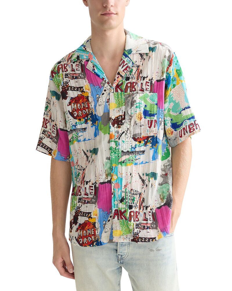 スコッチアンドソーダ メンズ トップス シャツ リラックスフィット プリント Scotch Soda Basquiat Printed Relaxed Fit Short Sleeve Shirt B