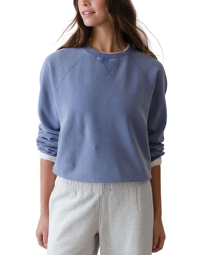 マリーン レイヤー レディース アウター パーカー・スウェット シャツ フリース Marine Layer Cloud 9 Fleece Reversible Sweatshirt Faded Blu