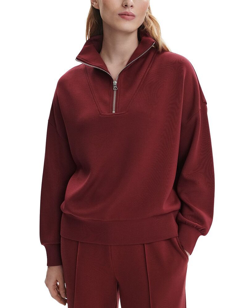 バーレイ レディース アウター パーカー・スウェット ハーフジップ シャツ Varley Hawley Half Zip Sweatshirt New Maroon マルーン
