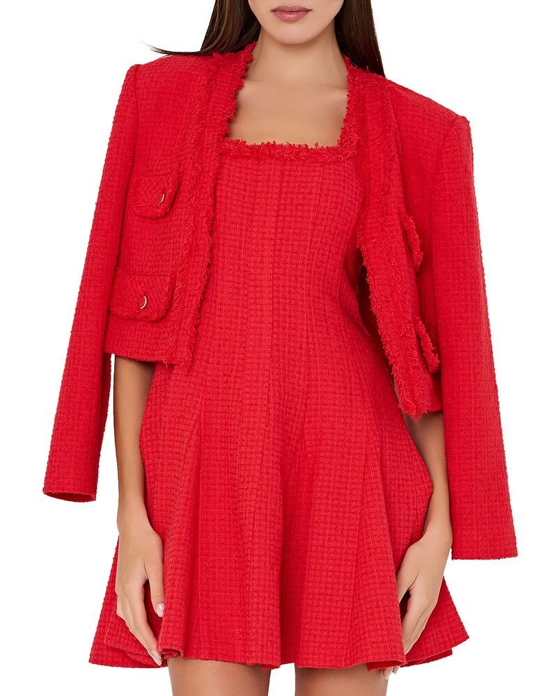 ミリー レディース アウター ジャケット・ブルゾン MILLY Serena Boucl Jacket Red レッド