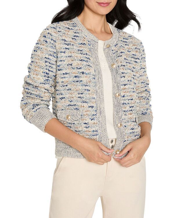 ニックプラスゾーイ レディース アウター ジャケット・ブルゾン ニット NICZOE Alwayshining Knit Jacket Blue Mix ブルー