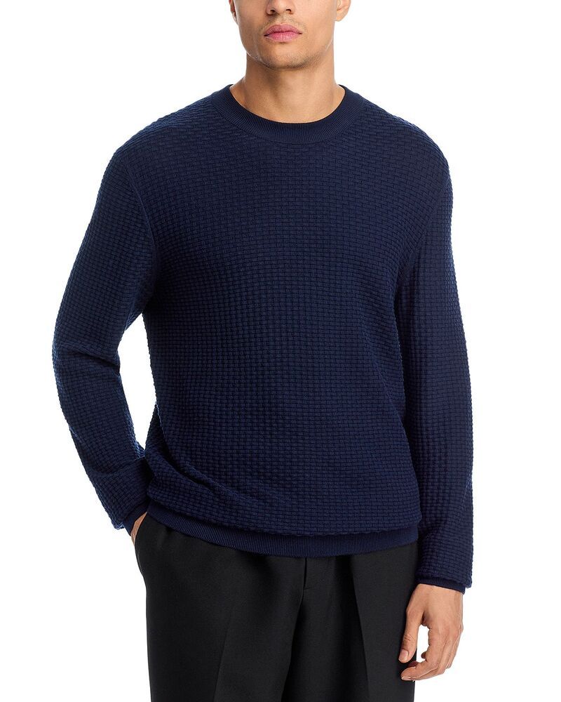 ボス メンズ アウター ニット・セーター クルーネック BOSS Crewneck Sweater Dark Blue ブルー