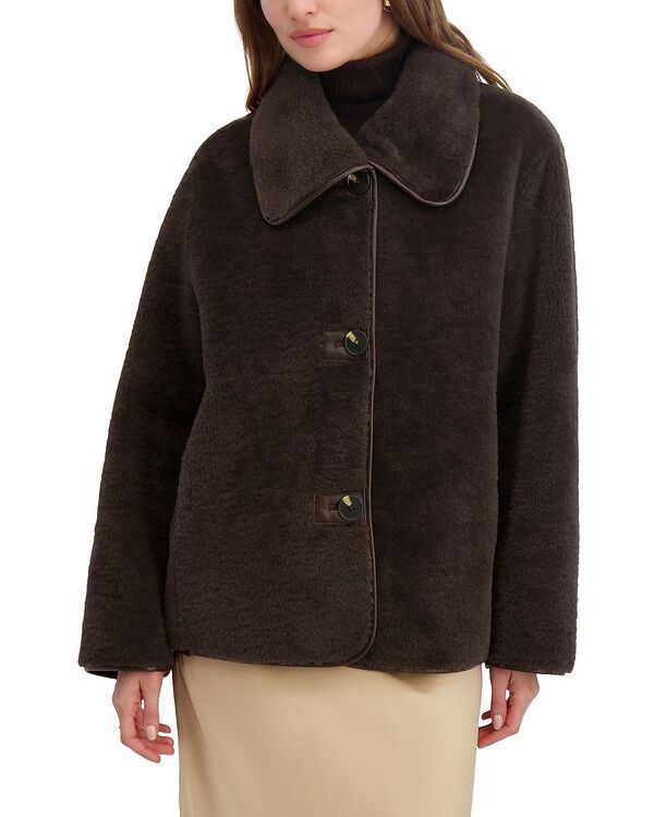 タハリ レディース アウター コート Tahari Kai Reversible Coat Chocolate チョコレート