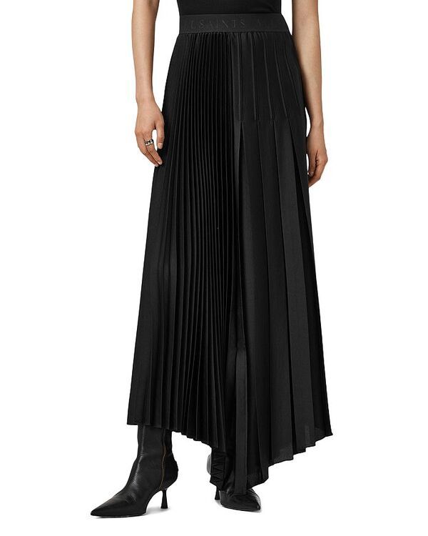 オールセインツ レディース ボトムスカート プリーツ マキシ ALLSAINTS Jax Pleated Maxi Skirt Black ブラック