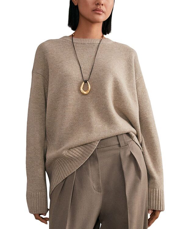 レイス レディース アウター ニット・セーター ウール REISS Ella Wool Cashmere Sweater Stone ストーン