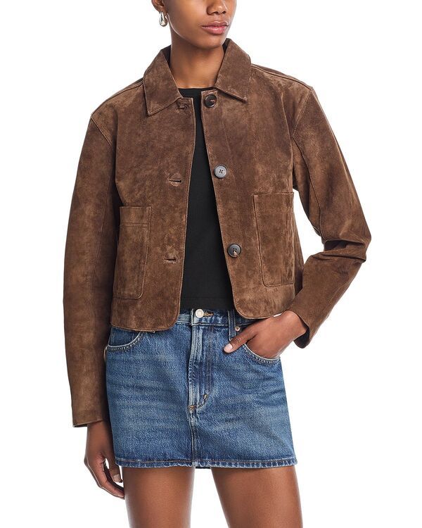ブランクニューヨーク レディース アウター ジャケット・ブルゾン スエード クロップド BLANKNYC Suede Cropped Jacket Black Coffee ブラック