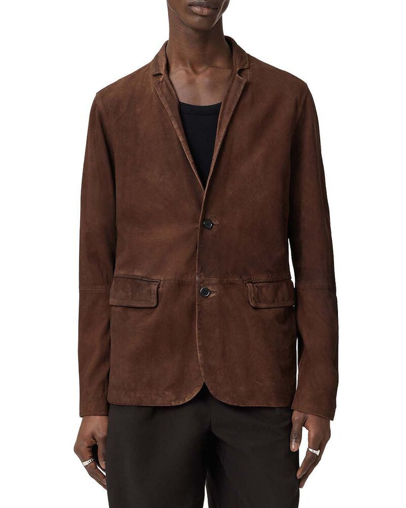 オールセインツ レディース アウター ジャケット・ブルゾン レギュラーフィット スエード ブレザー ALLSAINTS Monet Waxed Suede Regular Fit Blazer Cid