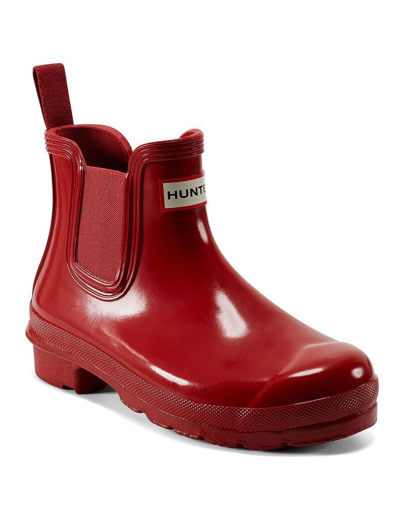 ハンター レディース シューズ ブーツ・レインブーツ チェルシー Hunter Womens Original Chelsea Gloss Rain Boots Military Red レッド