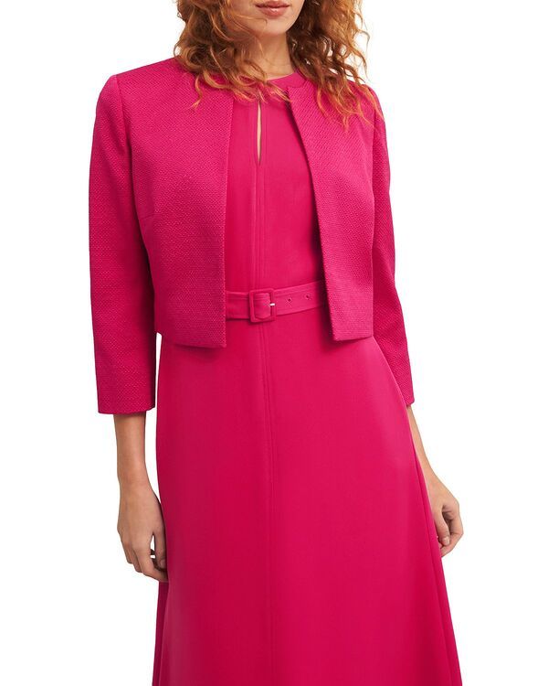 ホッブスロンドン レディース アウター ジャケット・ブルゾン クロップド HOBBS LONDON Elize Croppedress Jacket Zinnia Pink ピンク