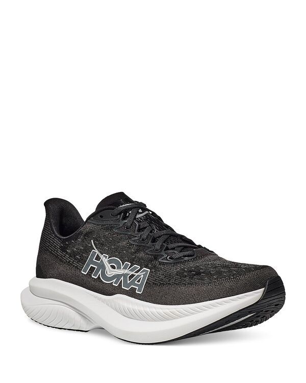 ホカオネオネ レディース シューズ スニーカー HOKA Womens Mach 6 Low Top Sneakers BlackWhite ホワイト