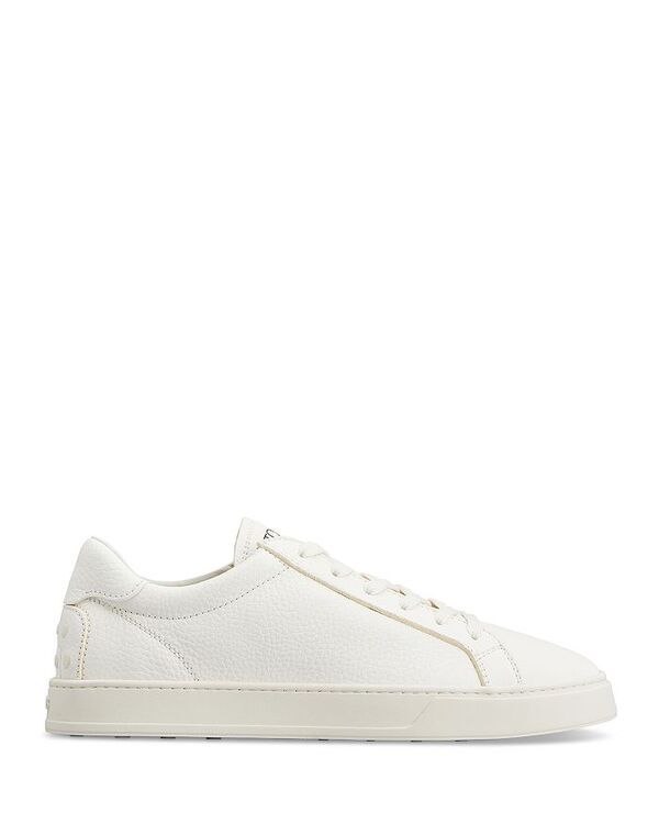 トッズ メンズ シューズ スニーカー レース Tods Mens Allacciata Cassetta 04L Lace Up Sneakers All White ホワイト