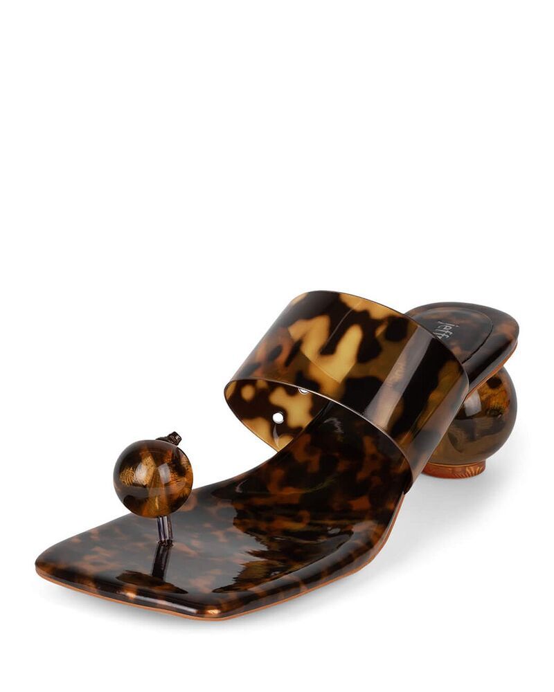 ジェフリー キャンベル レディース シューズ サンダル ヒール Jeffrey Campbell Womens Latusphere Heel Slide Sandals Tortoise