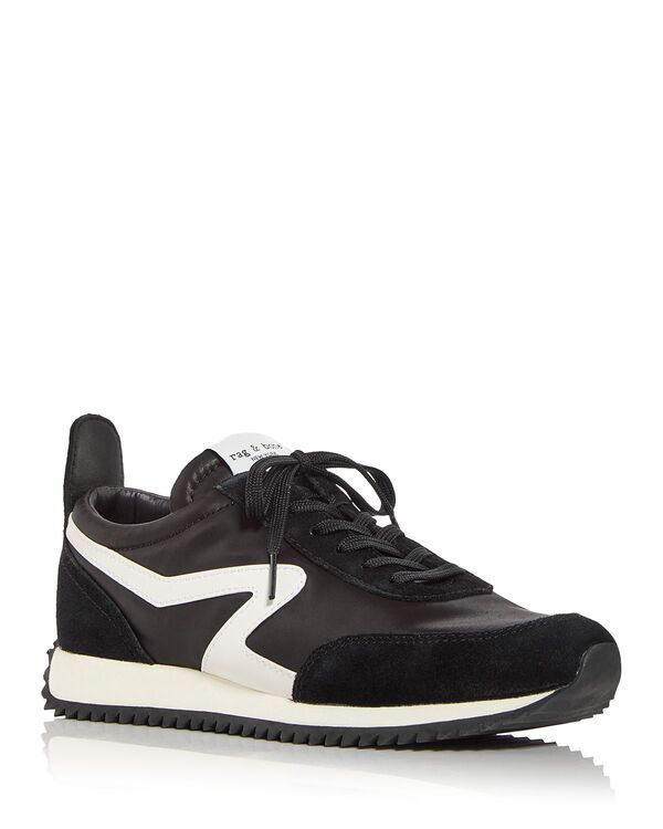 ラグアンドボーン レディース シューズ スニーカー レース rag bone Womens Retro Runner Lace Up Sneakers Black ブラック