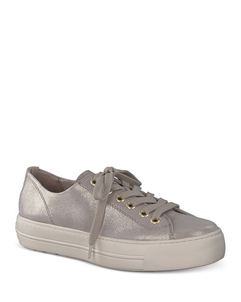 ポール・グリーン レディース シューズ スニーカー プラットフォーム Paul Green Womens Bixby Low Toplatform Sneakers Cashmire Metallic