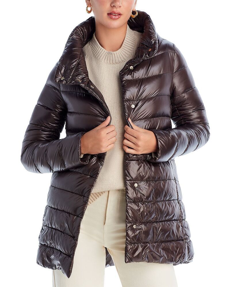 ヘルノ レディース アウター コート ダウン Herno Amelia Stand Collar Down Puffer Coat Espresso