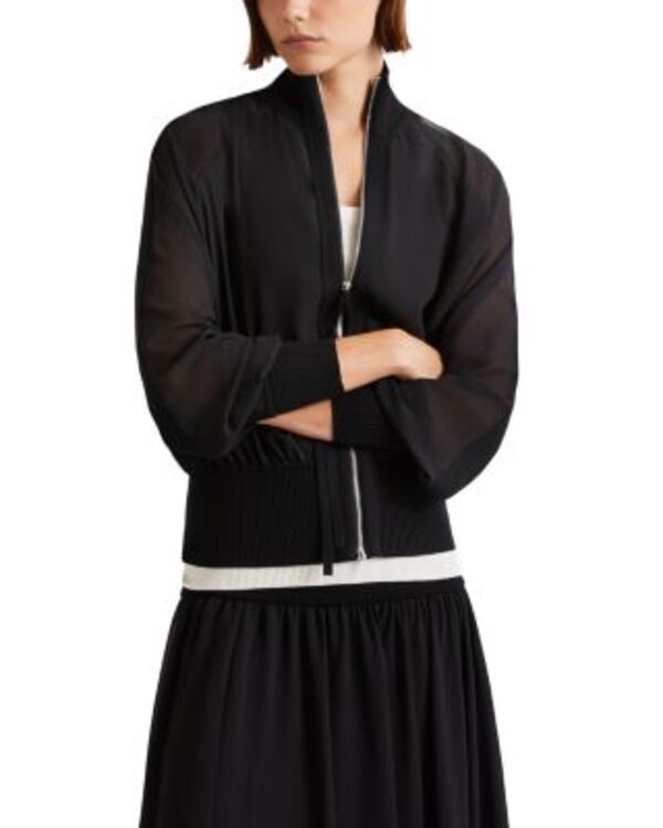 マレーラ レディース アウター ジャケット・ブルゾン Marella Gufo Zip Front Jacket Black ブラック