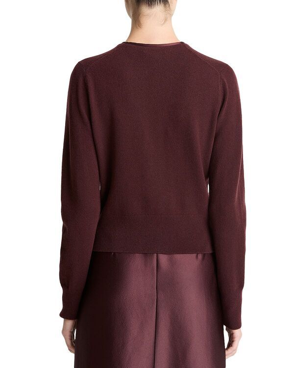 ヴィンス レディース アウター カーディガン Vネック ウール セーター Vince Wool Blend V Neck Cardigan Sweater Oxblood オックスブラッド