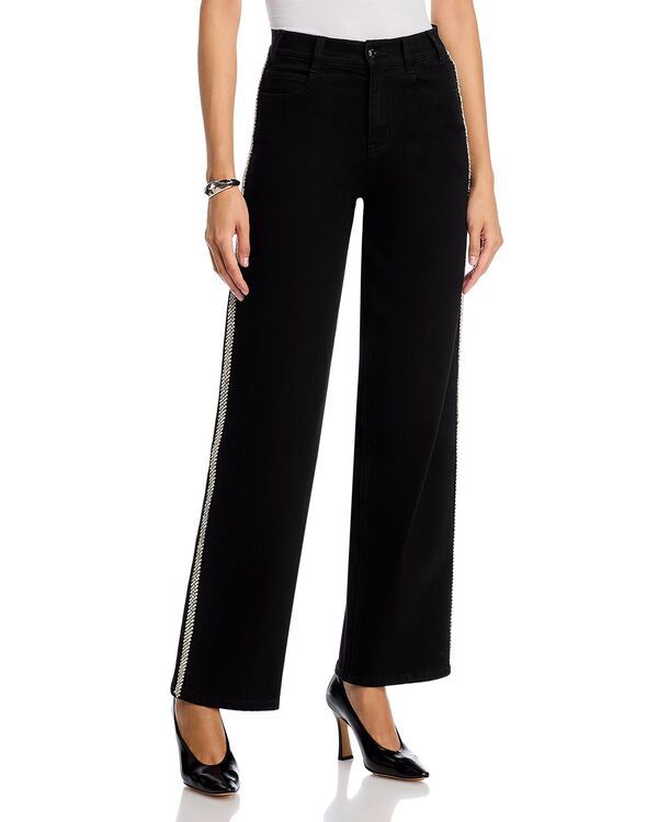 ジェネレーションラブ レディース ボトムス デニムパンツ ジーンズ Generation Loverika Crystal Embellished High Rise Jeans Black ブラック