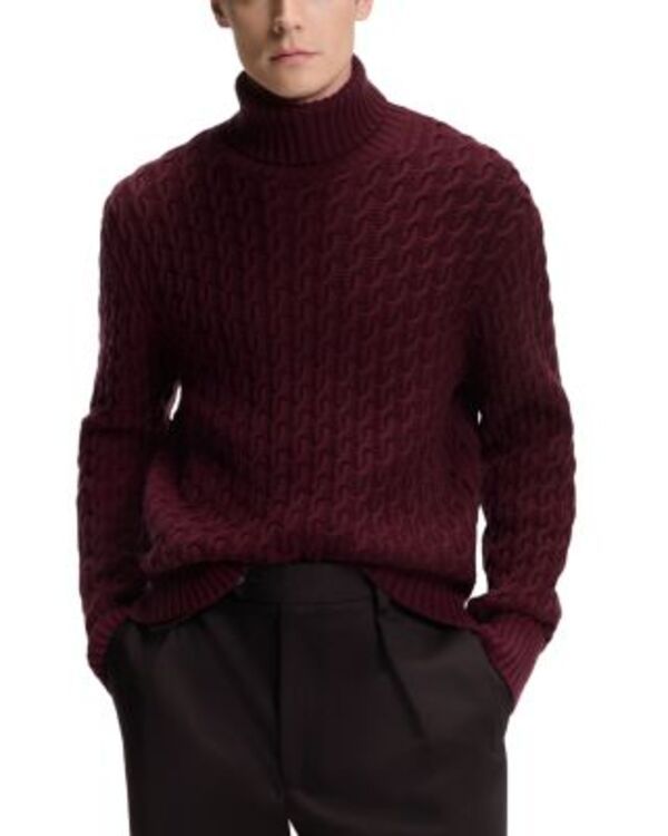ボス メンズ アウター ニット・セーター BOSS x Beckham Herrero Sweater Dark Red レッド