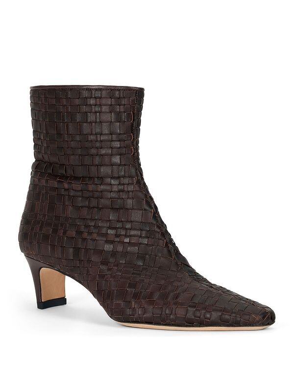 スタウド レディース シューズ ブーツ・レインブーツ アンクル STAUD Womens Wally Ankle Boots Espresso Woven