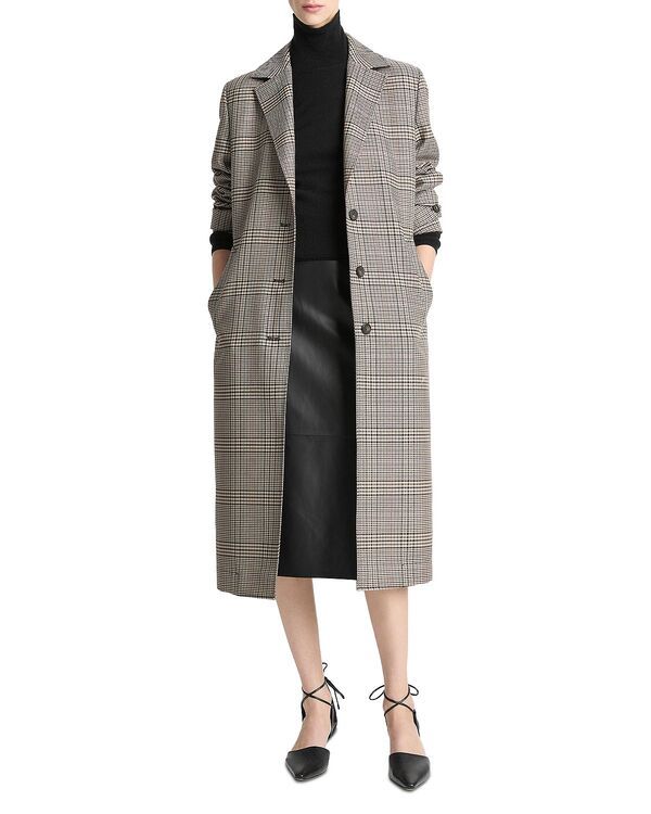 ヴィンス レディース アウター コート Vince Pressed Plaid Car Coat Multi Plaid マルチカラー