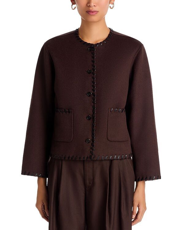 レイルズ レディース アウター ジャケット・ブルゾン Rails Melanie Whipstitch Jacket Dark Brown ブラウン