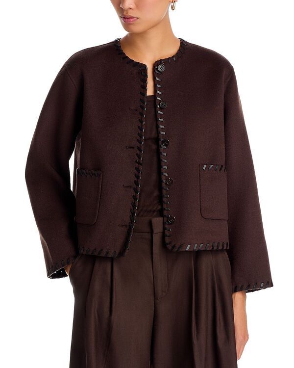 レイルズ レディース アウター ジャケット・ブルゾン Rails Melanie Whipstitch Jacket Dark Brown ブラウン