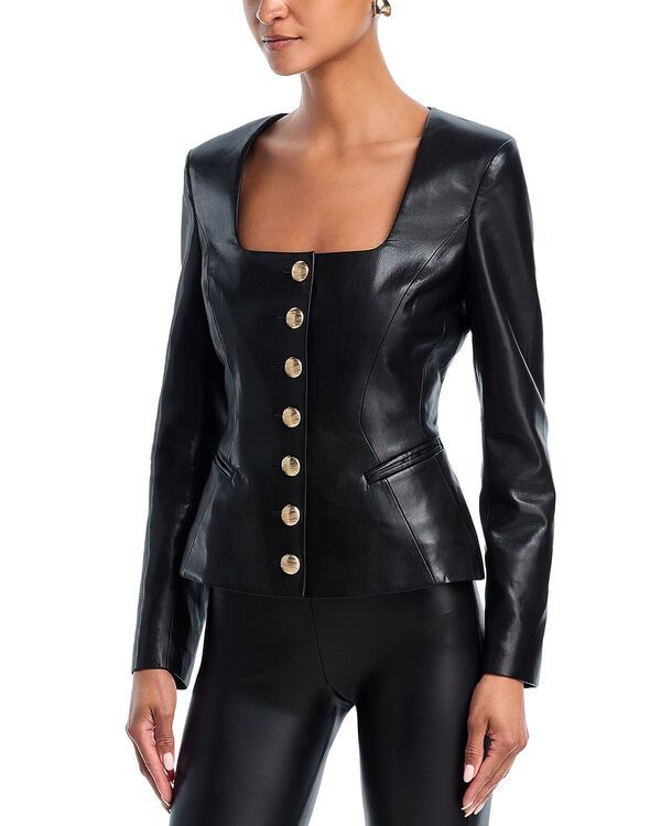 ジェネレーションラブ レディース アウター ジャケット・ブルゾン レザー フェイクレザー Generation Love Lavena Faux Leather Jacket Black ブラック