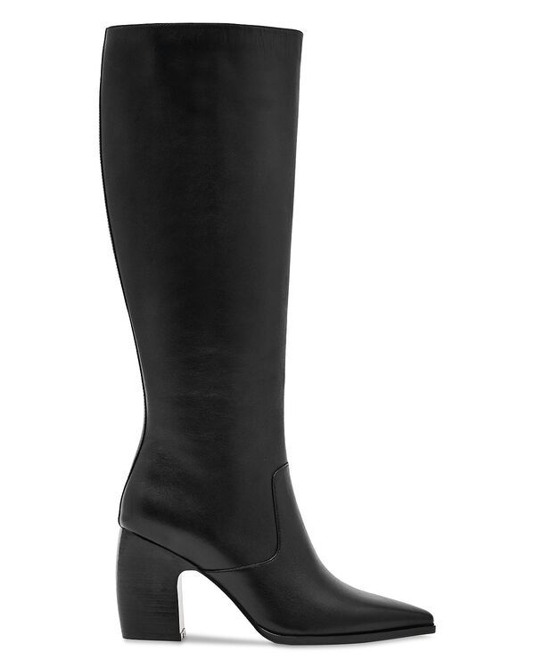 レイス レディース シューズ ブーツ・レインブーツ レザー REISS Womens Gabrielleather Knee High Boots Black ブラック