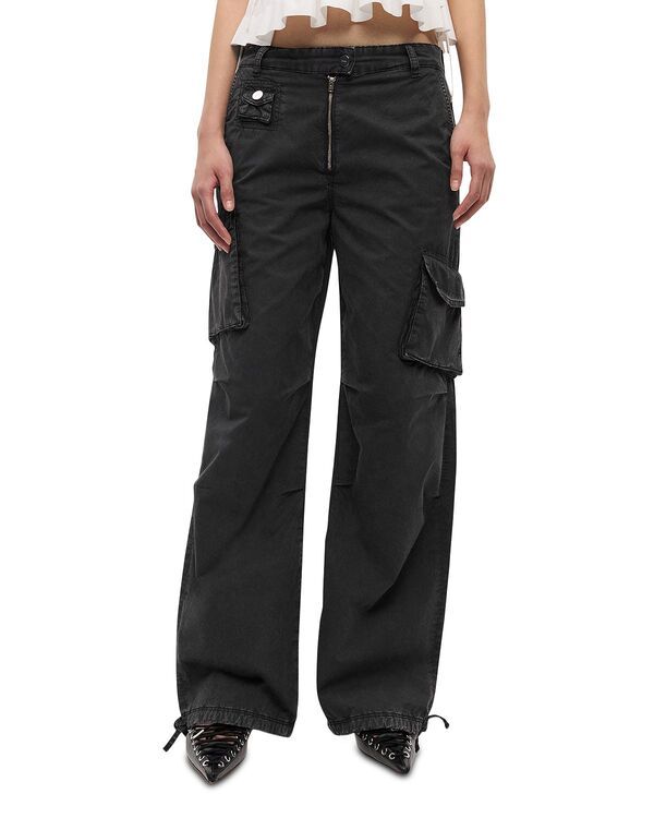 ガニー レディース ボトムス カジュアルパンツ コットン GANNI Washed Cotton Twill Pants Phantom