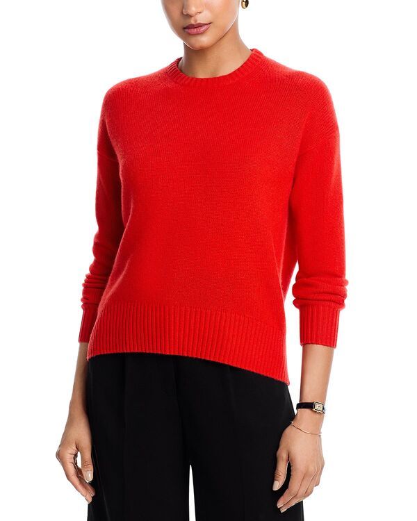 アクア レディース アウター ニット・セーター クルーネック AQUA 100 Cashmere Crewneck Sweater Exclusive Paprika アクア
