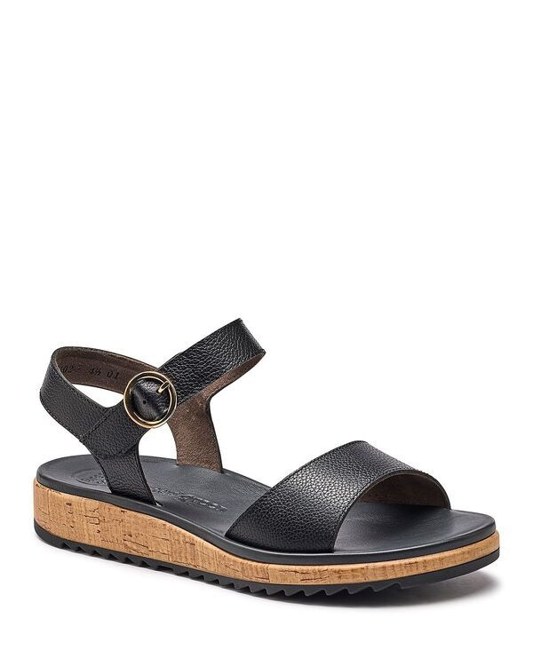 ポール・グリーン レディース シューズ サンダル Paul Green Womens Tippi Sandals Black Leather ブラック