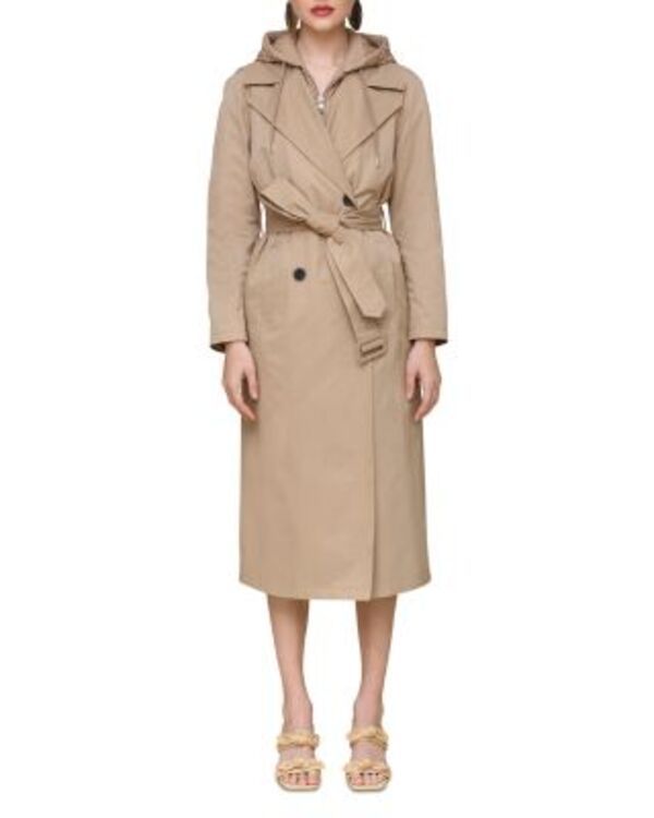 アヴェックレフィーユ レディース アウター コート キルティング マキシ Avec Les Filles Quilted Bib Maxi Trench Coat Khaki カーキ