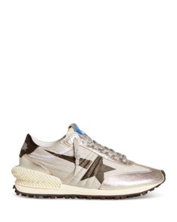ゴールデングース メンズ シューズ スニーカー Golden Goose Mens Running Marathon Training Sneaker Silver Black ブラック