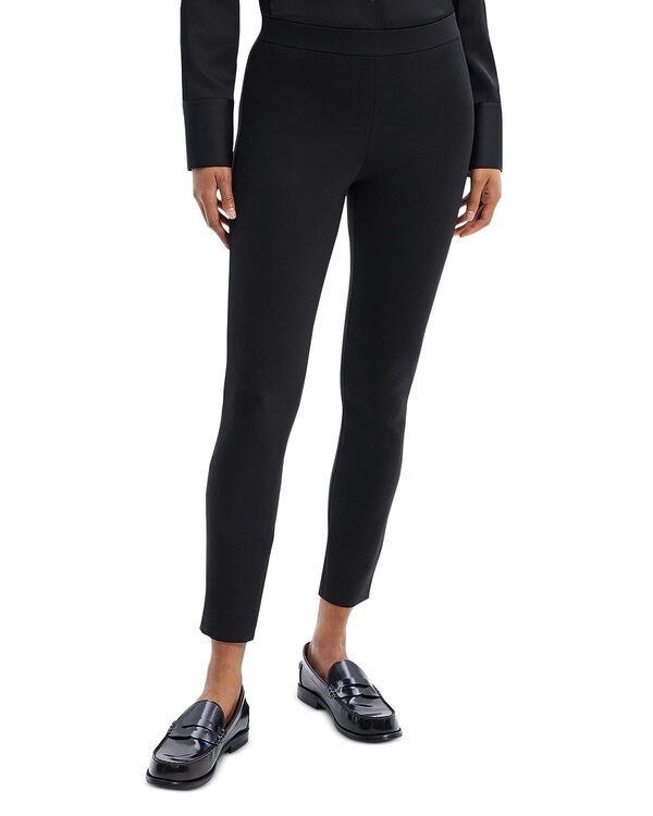 セオリー レディース ボトムス カジュアルパンツ スキューバ レギンス Theory High Waisted Scuba Leggings Black ブラック