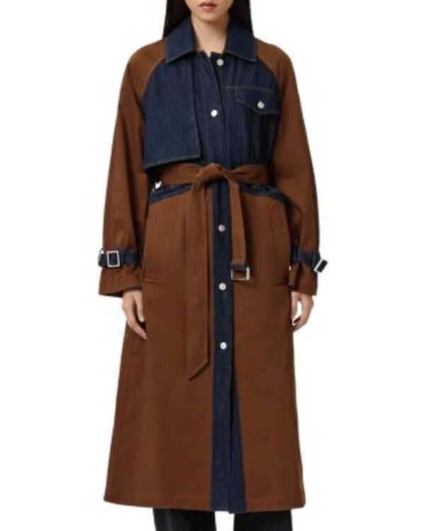 オールセインツ レディース アウター コート ALLSAINTS Dayly Trench Coat Cognac Brown ブラウン